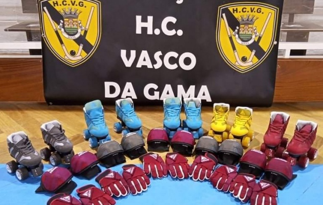 Hóquei Clube Vasco da Gama recebeu 5 kits de hóquei em patins