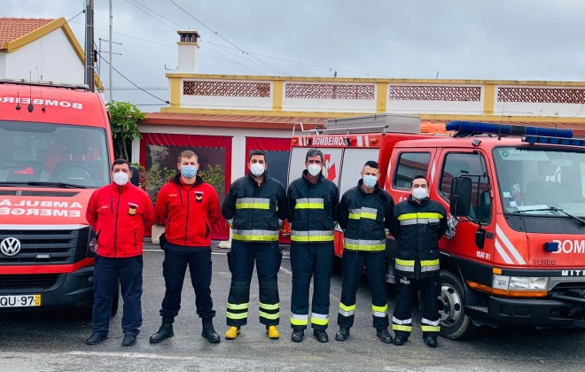 Meios dos Bombeiros de Odemira colocados em Vila Nova de Milfontes