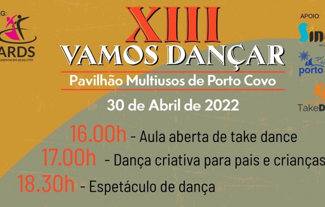 Pavilhão Multiusos de Porto Covo recebe este sábado a iniciativa “XIII Vamos Dançar”