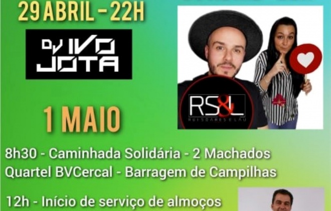Bombeiros de Cercal do Alentejo comemoram a 1.º maio na Barragem de Campillhas