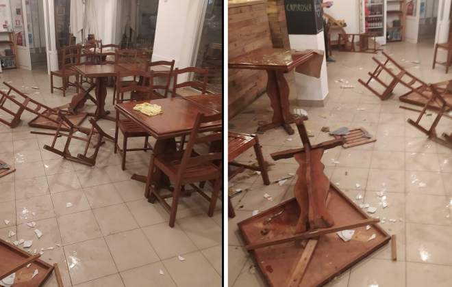 Grupo de jovens vandalizou um restaurante em Vila Nova de Milfontes