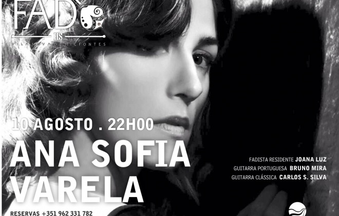 Ana Sofia Varela atua esta quarta-feira no HS Clube de Fado em Vila Nova de Milfontes