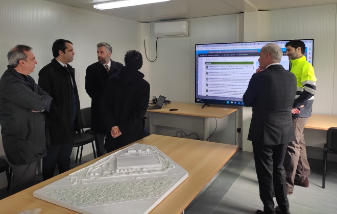 Ministro Pedro Nuno Santos visitou o local onde está a ser construído o projeto SINES 4.0