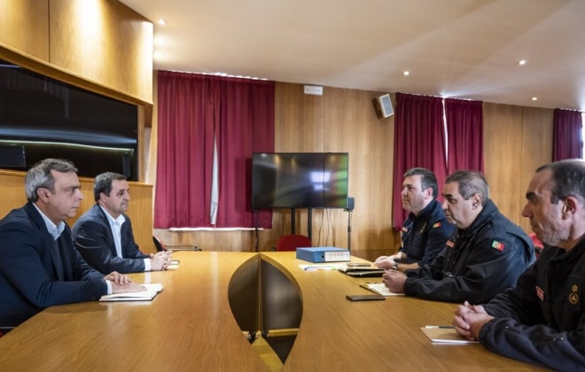Nuno Mascarenhas reuniu com os novos comandantes regional e sub-regional da Proteção Civil