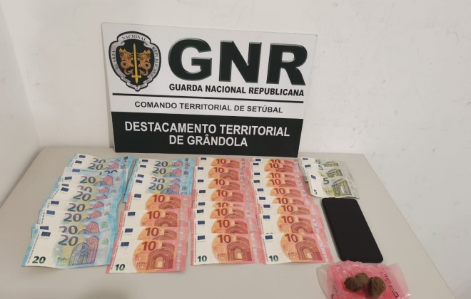 GNR deteve um homem em Grândola por tráfico de droga