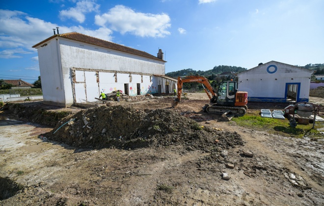 Obra de ampliação do Centro Escolar de São Luís foi retomada no dia 1 de março
