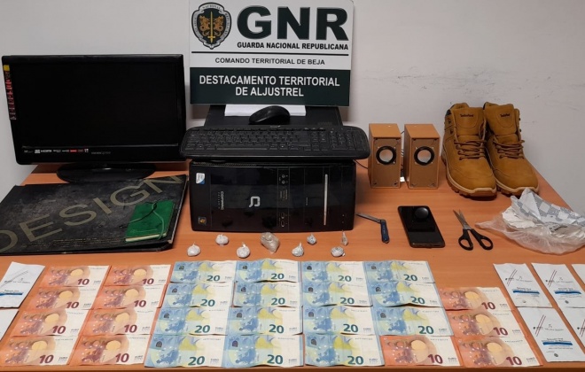GNR deteve um homem em Ferreira do Alentejo por tráfico de droga