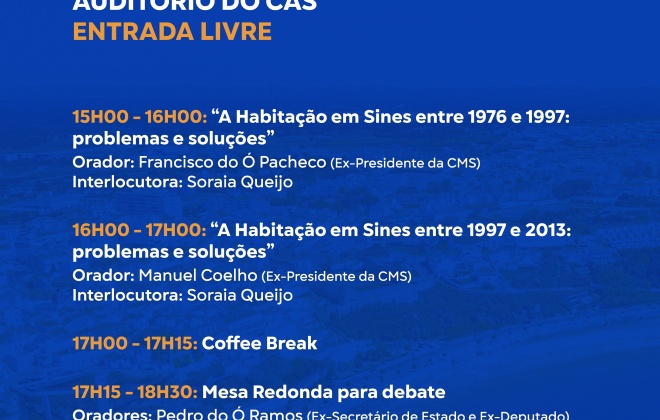MAISines organiza conferência sobre habitação dia 6 de maio
