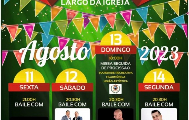 Aldeia de Santa Cruz recebe as festas anuais de 11 a 14 de agosto