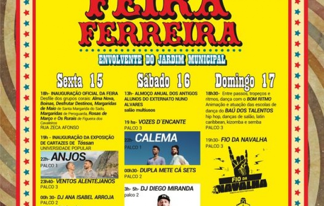 Feira de Ferreira do Alentejo começa hoje e decorre até domingo