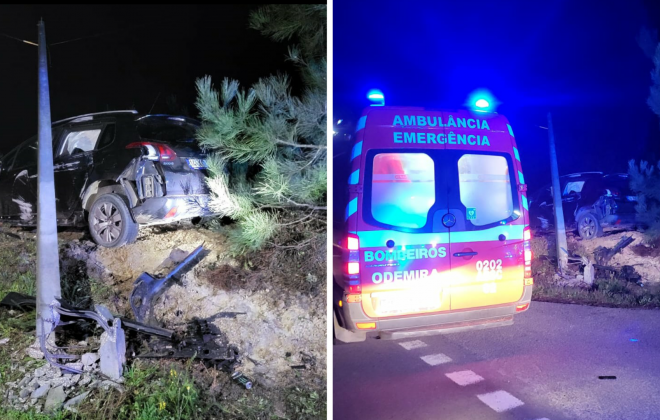 Despiste provoca quatro feridos, um deles grave em Odemira