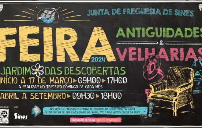Junta de Freguesia de Sines cria Feira de Antiguidades e Velharias