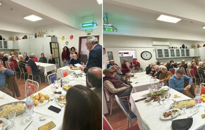 Jerónimo de Sousa almoçou com utentes da Casa do Povo de Cercal do Alentejo