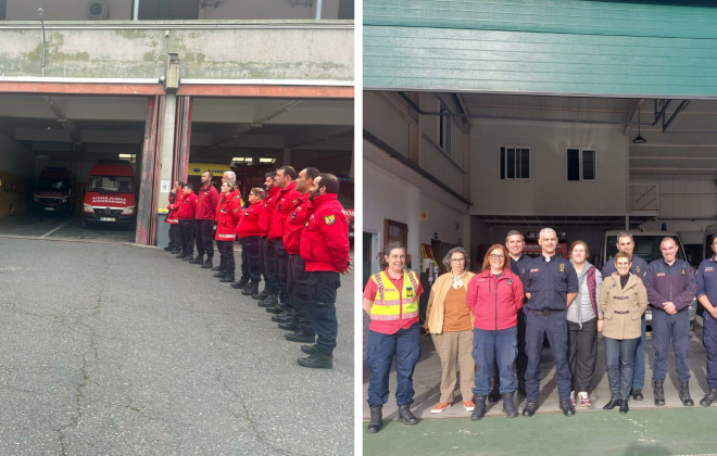 Comandante Nacional de Emergência e Proteção Civil visitou os Bombeiros de Odemira e de V.N. de Milfontes