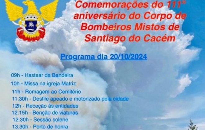 Bombeiros de Santiago do Cacém comemoram 111 anos ao serviço da população