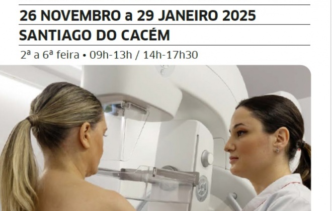 Rastreio do  cancro da mama começa hoje em Ermidas-Sado