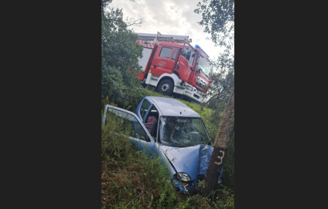 Despiste de carro provoca em ferido no Torrão em Alcácer do Sal
