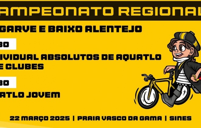 Sines recebe no dia 22 de março provas de Aquatlo e Triatlo