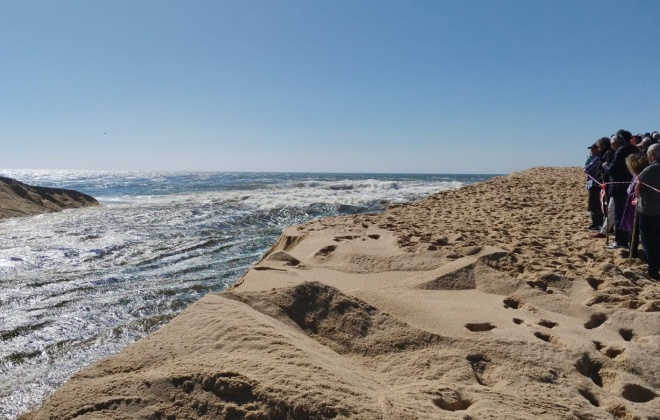 Força do mar antecipou a abertura da Lagoa de Santo André ao mar