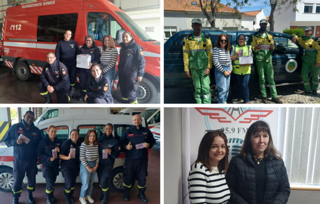 Rotary Club de Sines ofereceu amêndoas aos Bombeiros, Sapadores e Rádio Sines