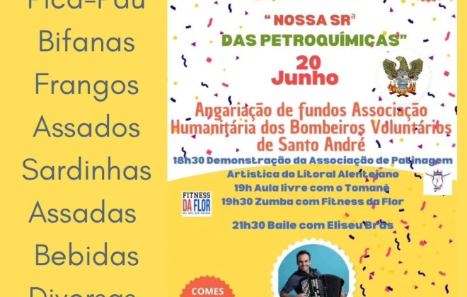 Vila Nova de Santo André recebe “Arraial” nesta sexta-feira para ajudar os bombeiros