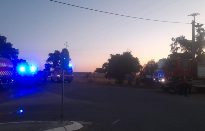 Está dominado o incêndio que deflagrou esta  tarde em Messejana