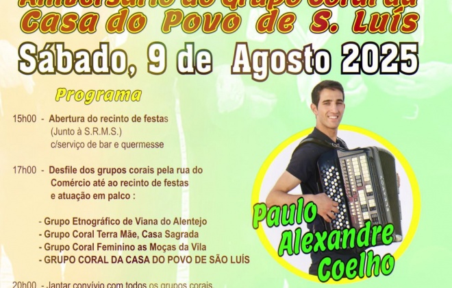 Grupo Coral da Casa do Povo de São Luís comemora 24 anos no sábado