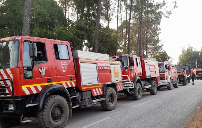 Bombeiros do Litoral Alentejano continuam empenhados no combate aos incêndios na região centro