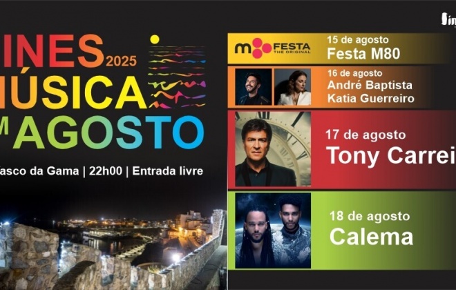 Avenida Vasco da Gama em Sines recebe a partir de hoje quatro noites quentes de música