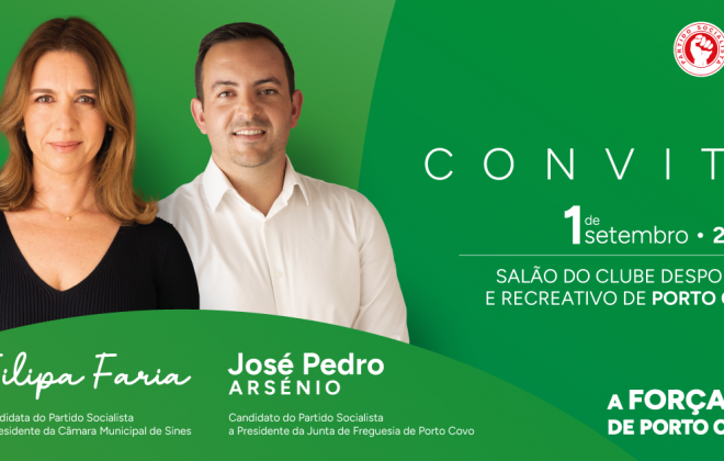 PS apresenta os candidatos à Junta de Freguesia de Porto Covo nesta segunda-feira