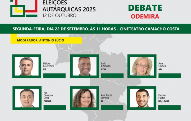 Debate junta nesta segunda-feira os candidatos à Câmara Municipal de Odemira