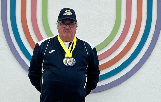 Manuel Candeias sagrou-se Campeão Distrital de Beja de Lançamento do Peso e do Dardo
