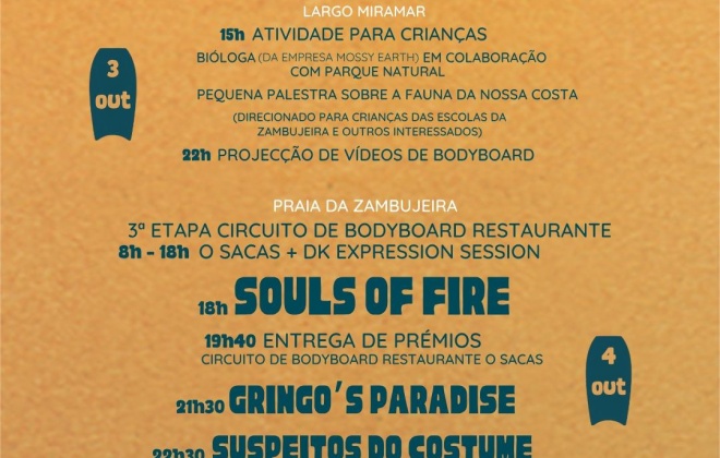 Zambujeira do Mar volta a receber o Zambujeira Bodyboard Festival nos dias 3 e 4 de outubro