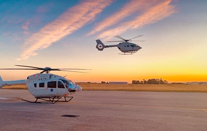 Helicópteros do INEM em prontidão 24 horas a partir desta segunda-feira no Alentejo e Algarve