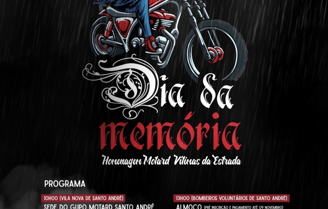 Grupo Motard de Vila Nova de Santo André assinala no domingo o Dia Mundial da Memória