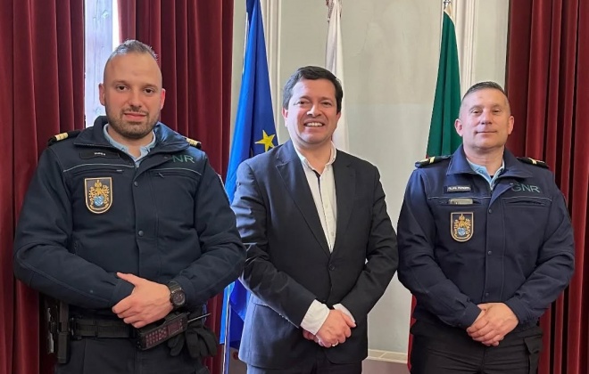 Novo Comandante do Destacamento de Santiago do Cacém da GNR foi recebido na Câmara Municipal