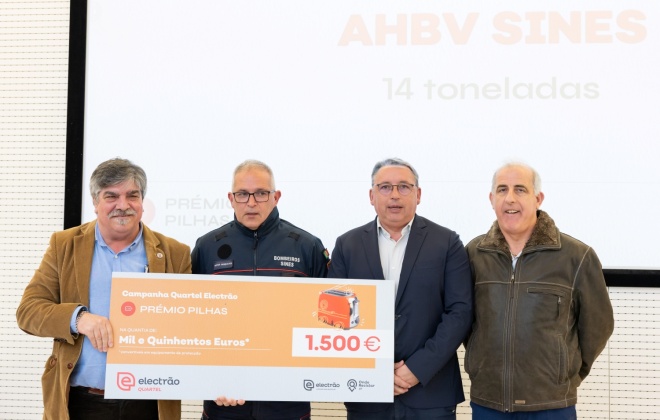 Sines foi a Associação de Bombeiros que mais pilhas recolheu a nível nacional em 2025 (com áudio)