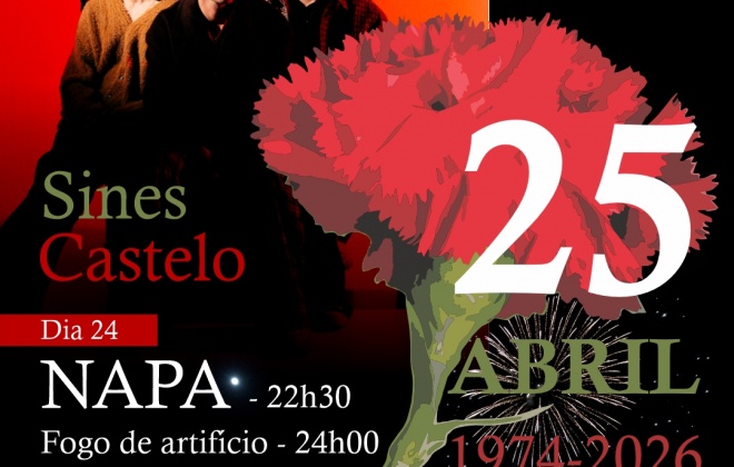 Sines celebra a Noite da Liberdade com música e fogo de artifício