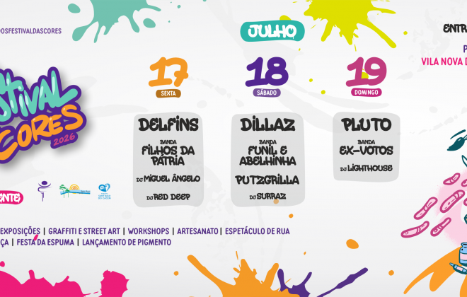 Festival das Cores regressa a Vila Nova de Santo André de 17 a 19 de julho