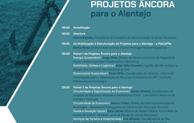 Sines recebe esta tarde a apresentação de Projetos Âncora para o Alentejo