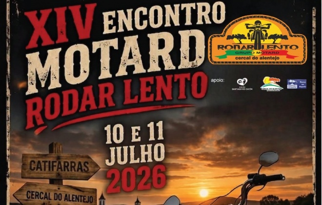 XIV Encontro Motard Rodar Lento promete aquecer o Cercal do Alentejo nos dias 10 e 11 de julho