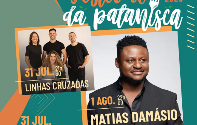 Cercal do Alentejo recebe 6.º Festival da Patanisca com Matias Damásio e Linhas Cruzadas